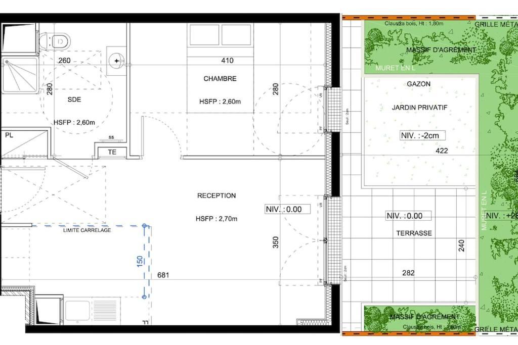 New Lux Smart 69m2,terrasse, Modern, Metro 13 *